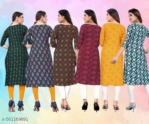 Latest KURTIS FOR WOMEN (Pack of 6) at ₹165/- Each