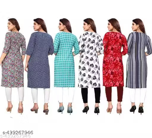 Latest KURTIS FOR WOMEN (Pack of 6) at ₹165/- Each