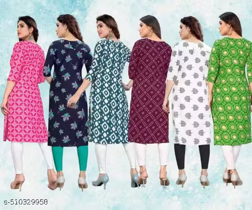 Latest KURTIS FOR WOMEN (Pack of 6) at ₹165/- Each