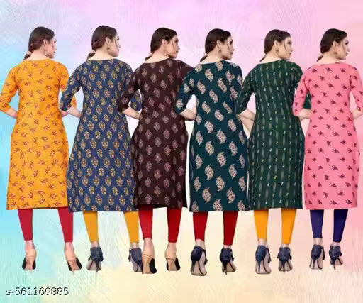 Latest KURTIS FOR WOMEN (Pack of 6) at ₹165/- Each