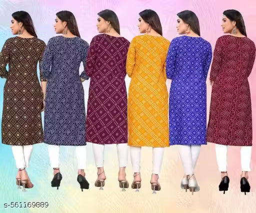 Latest KURTIS FOR WOMEN (Pack of 6) at ₹165/- Each