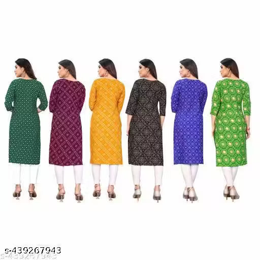 Latest KURTIS FOR WOMEN (Pack of 6) at ₹165/- Each