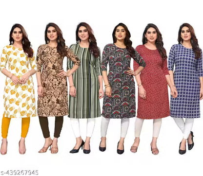 Latest KURTIS FOR WOMEN (Pack of 6) at ₹165/- Each