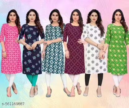 Latest KURTIS FOR WOMEN (Pack of 6) at ₹165/- Each
