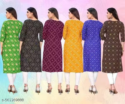 Latest KURTIS FOR WOMEN (Pack of 6) at ₹165/- Each