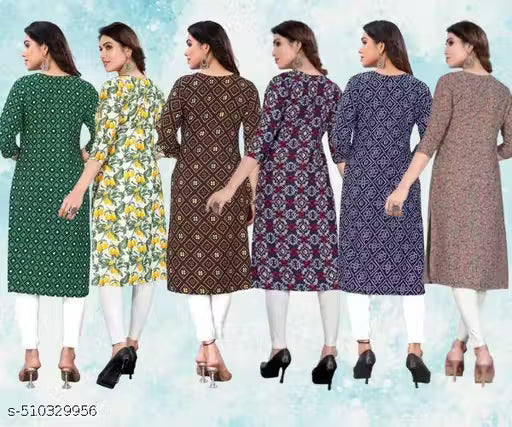 Latest KURTIS FOR WOMEN (Pack of 6) at ₹165/- Each