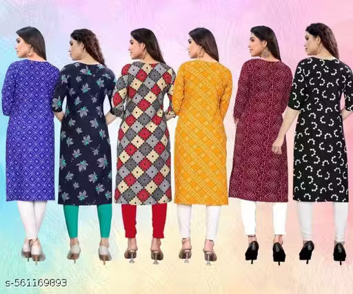 Latest KURTIS FOR WOMEN (Pack of 6) at ₹165/- Each