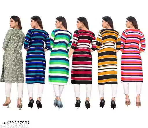 Latest KURTIS FOR WOMEN (Pack of 6) at ₹165/- Each