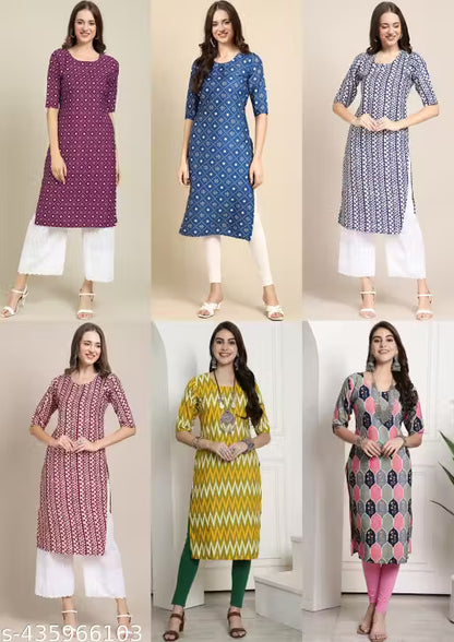 Latest KURTIS FOR WOMEN (Pack of 6) at ₹165/- Each