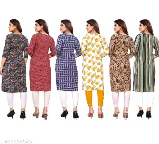 Latest KURTIS FOR WOMEN (Pack of 6) at ₹165/- Each