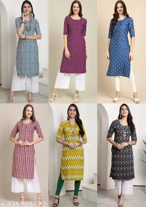 Latest KURTIS FOR WOMEN (Pack of 6) at ₹165/- Each